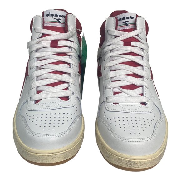 DIADORA Men\'s Basket Mid Red White USED LOOK Sneaker Shoe Size 8/8.5 NEW main image 5